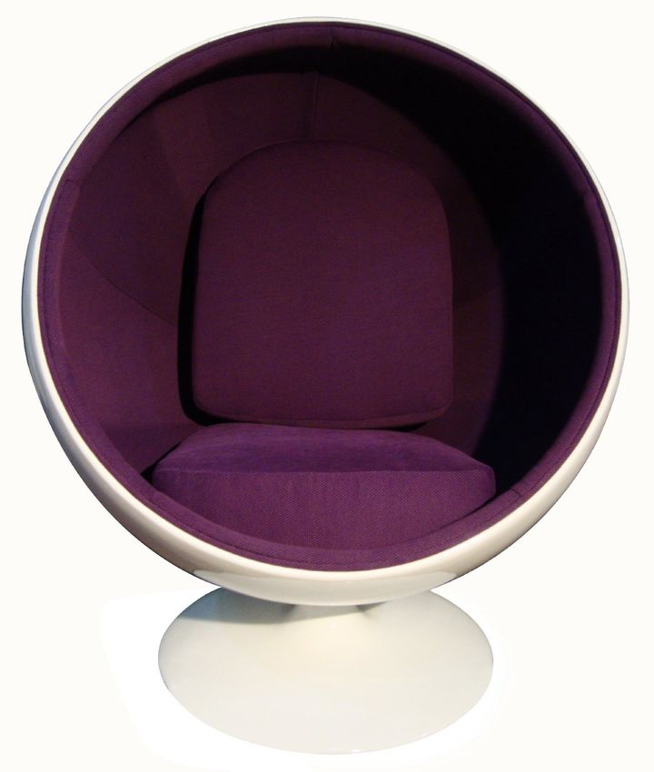 purple ball chair