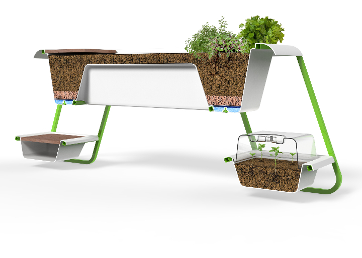 Z-Farm oleh Isoplastic Victory Garden Table 3