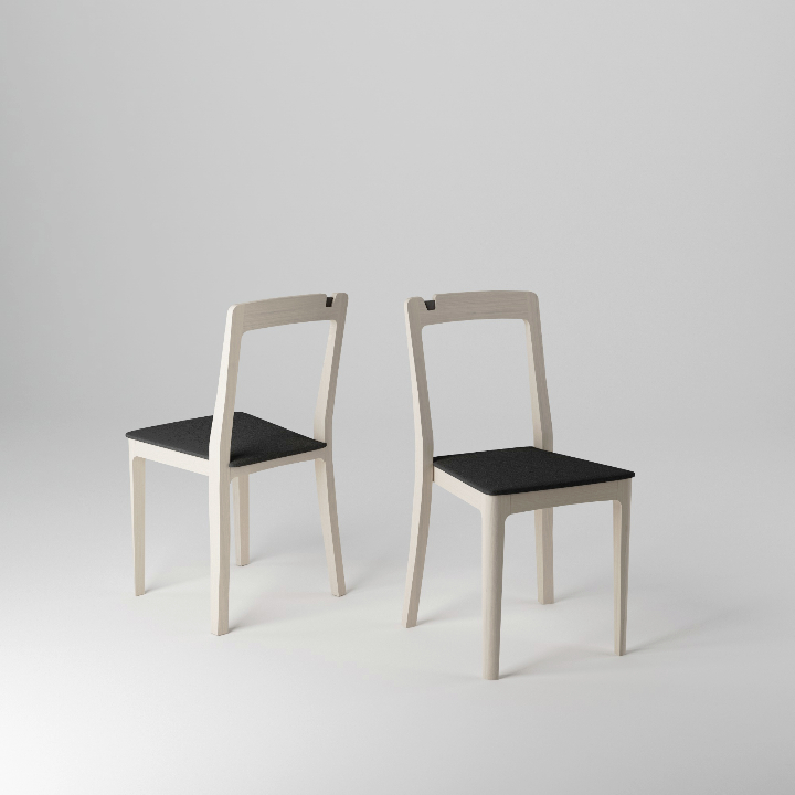 Beech-padded chair new lifegiorgio sfchiaro