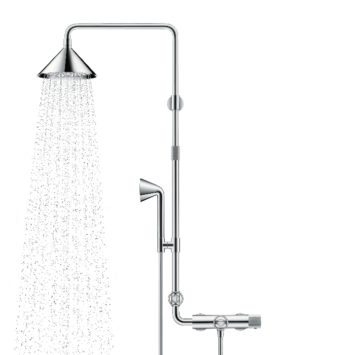 Axor ShowerProducts by Front System chrome shower