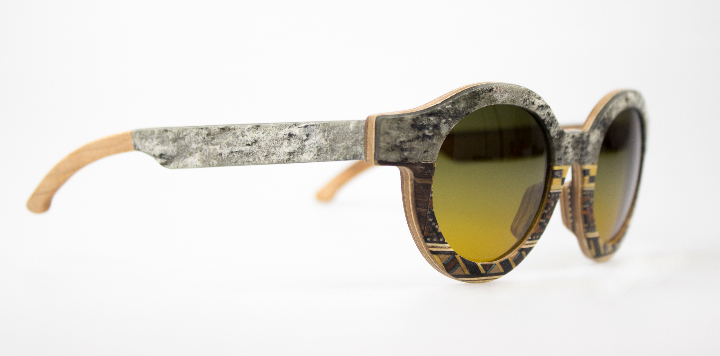 Gafas de sol Catuma en madera y ropa de piedra 3