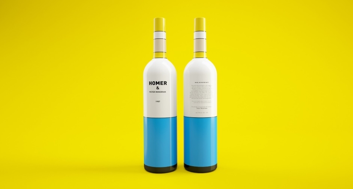 Simpsons Mondrian Wine social Design de Embalagem Revista 02