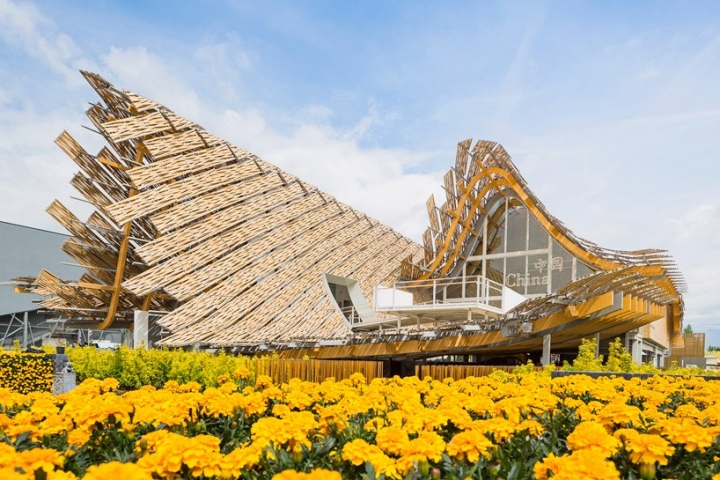 China Expo pabellón de Milán Universidad de Tsinghua 2015 enlaces de estudio de arco X1 818x545