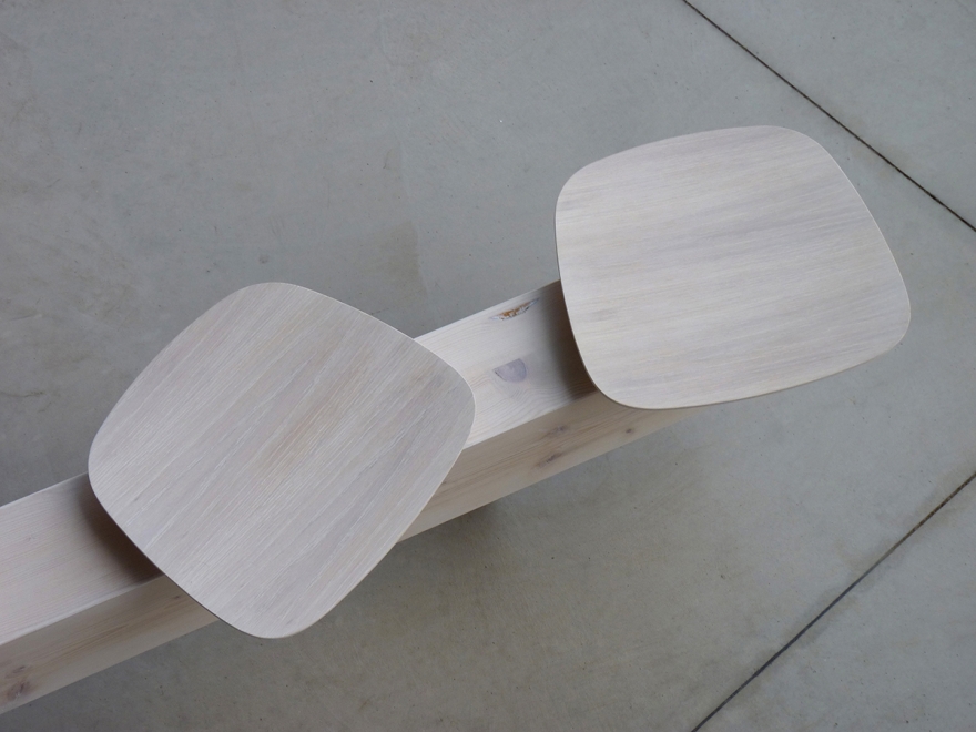 Bedont bench in solid wood Timber, design Diego Chilò