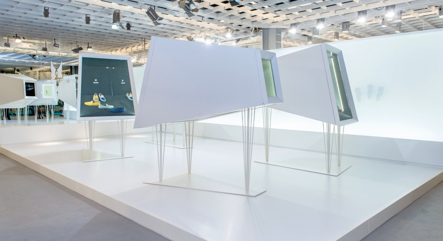 espaço de exposição Moreschi, Pitti immgine Man 2015, projeto Migliore + SERVETTO Architects
