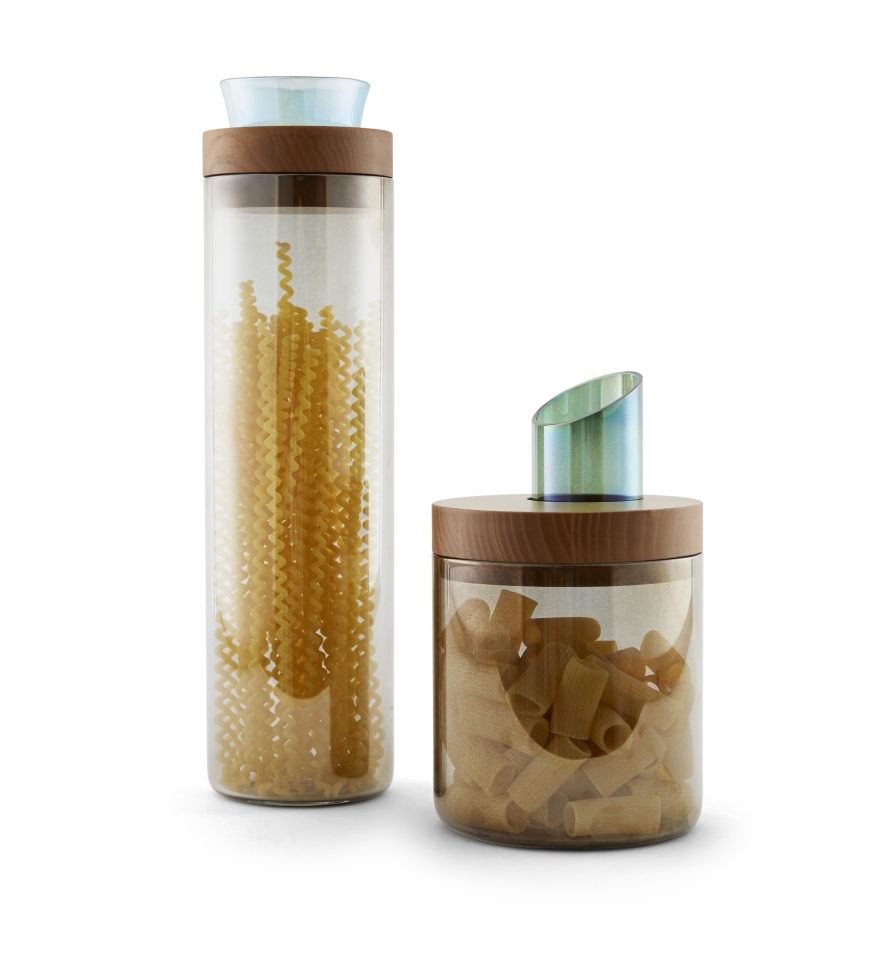 Glass containers Oasis, design by Manuela Di Loreto