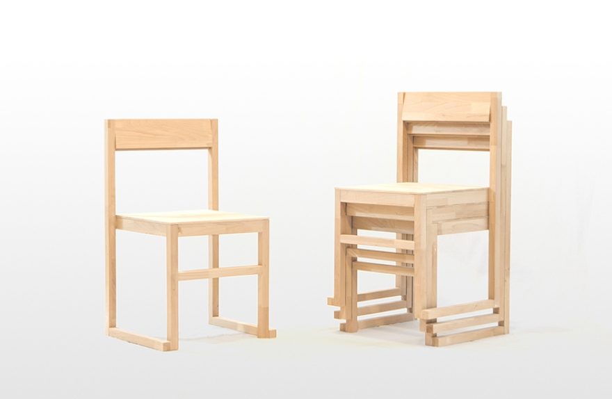 RJR στοιβαζόμενα καρέκλα, το σχεδιασμό από τον Mario Alessiani