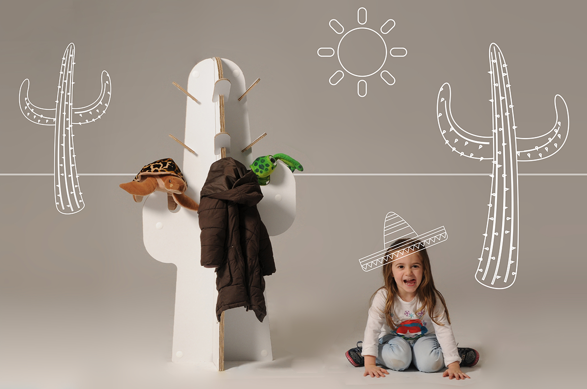 hanger Cardboard enfants cactus