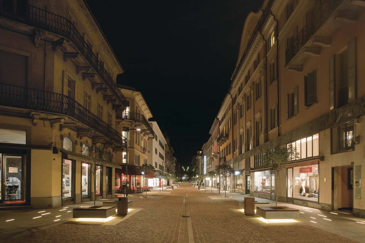 Illuminazione pubblica a LED per Bellinzona lighting design Stefano Dall'Osso 08