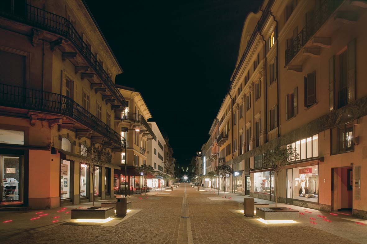 Illuminazione pubblica a LED per Bellinzona lighting design Stefano Dall'Osso 09