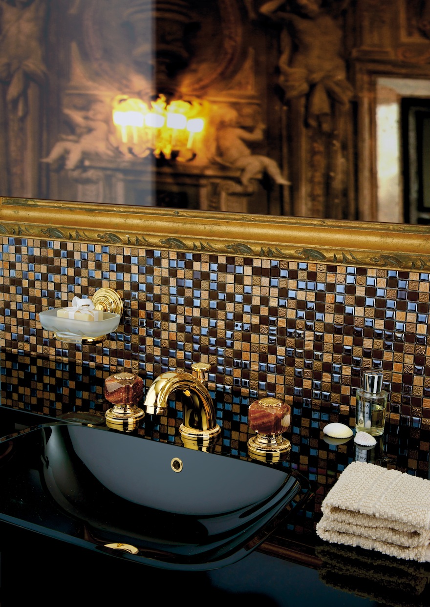 "M Style Collection" with precious stones for "jewel bathrooms"