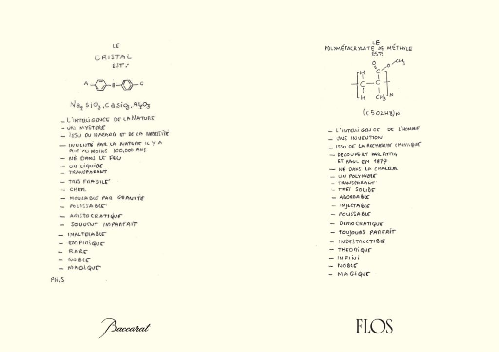 Bon Jour Versailles χημική σύνθεση_crystal_PMMA από τον Philippe Starck