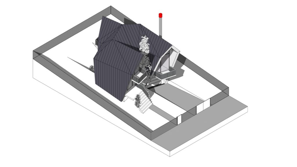 Kabin ONYXAMBLE oleh Stipfold axonometry