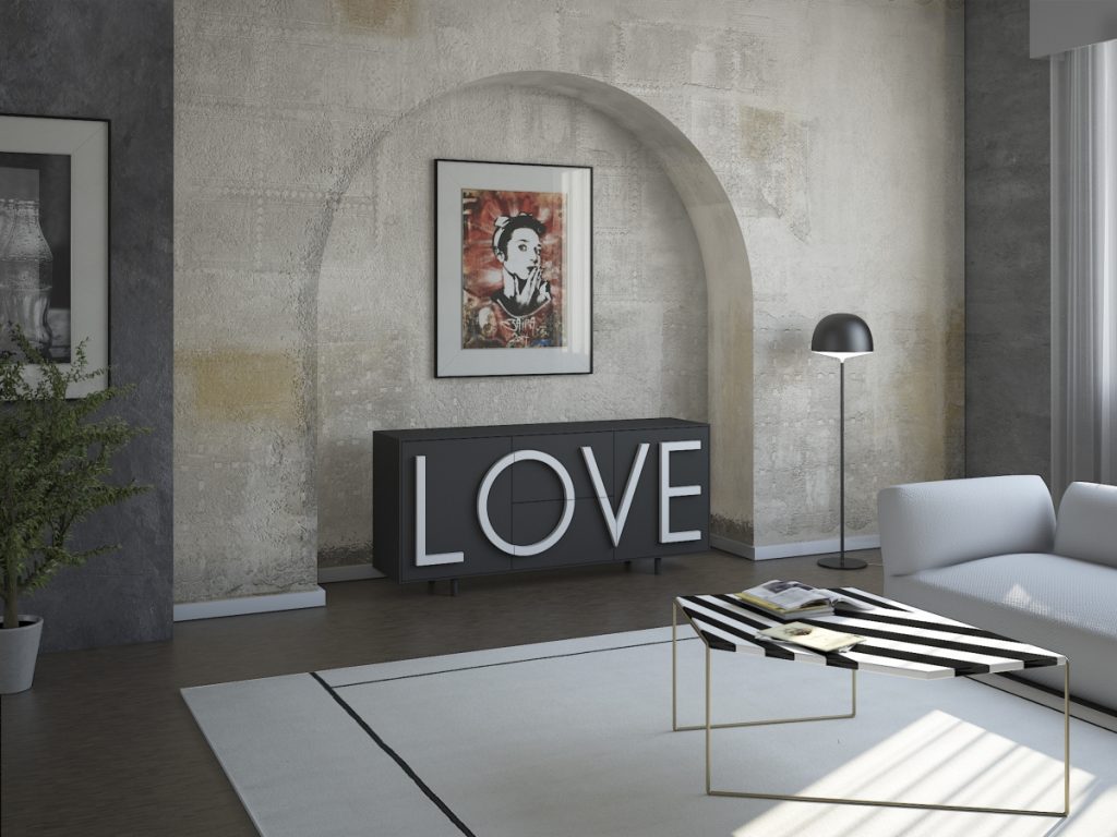 LOVE sideboard design Fabio Novembre for Driade