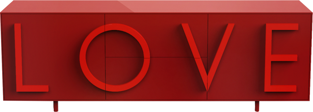 LOVE sideboard design Fabio Novembre for Driade