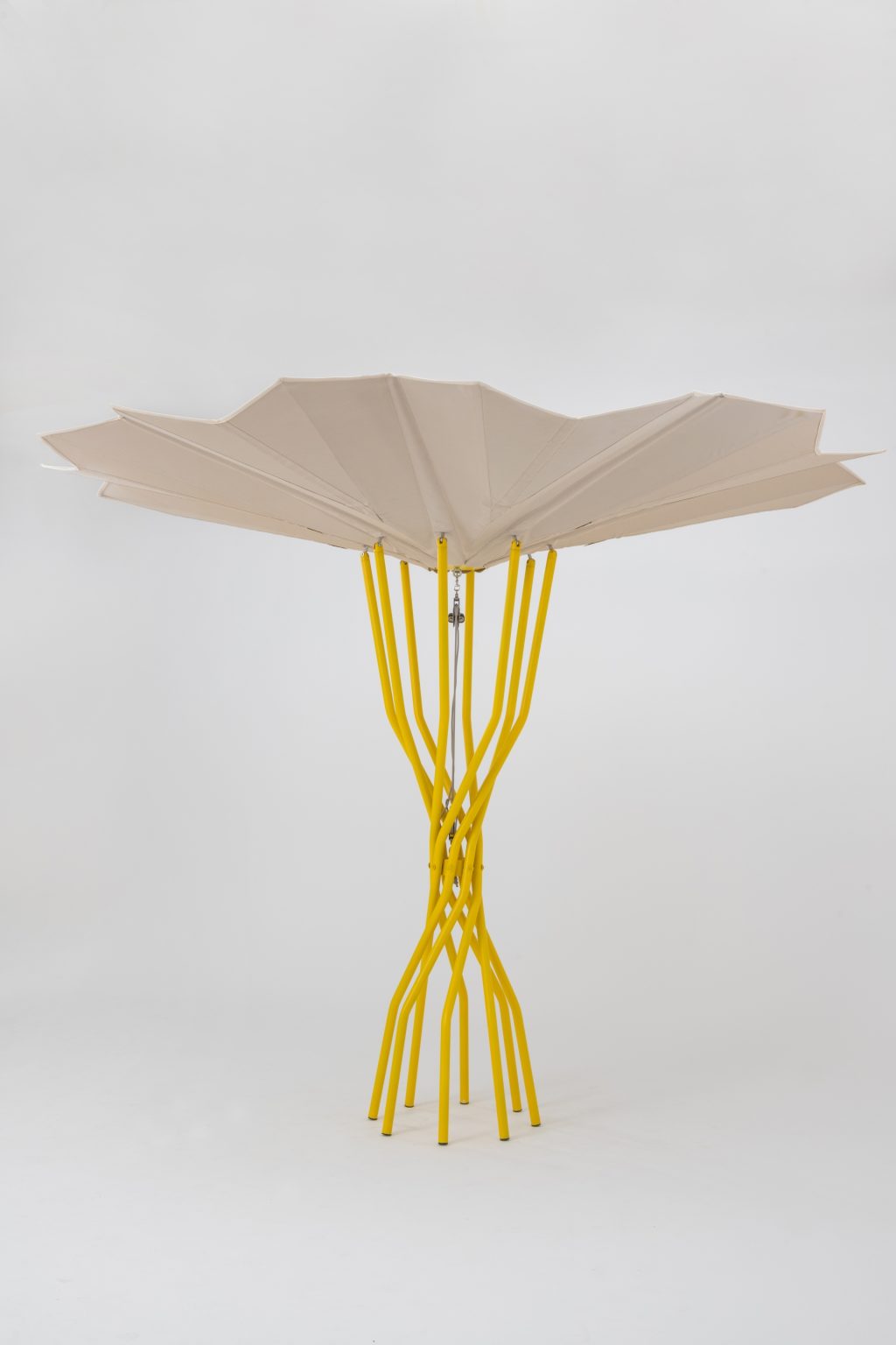 Photovoltaic umbrellas sustainable lido of the future Sammontana, design Carlo Ratti Associati