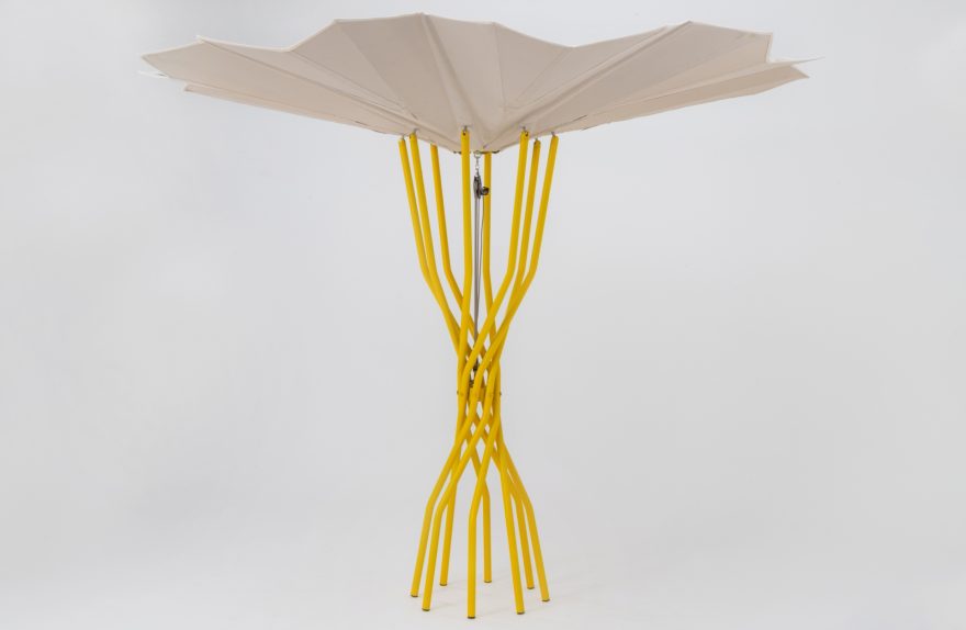 Guarda-chuvas fotovoltaicos sustentável lido do futuro Sammontana, design Carlo Ratti Associati