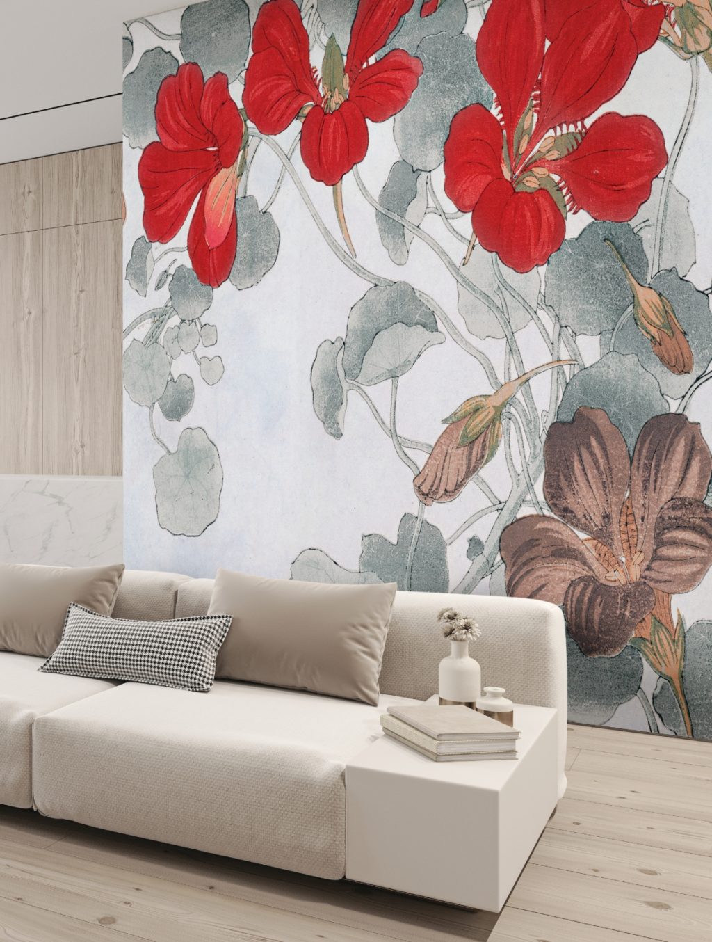 Design a living space with Wallpepper Hana AMB wallpaper