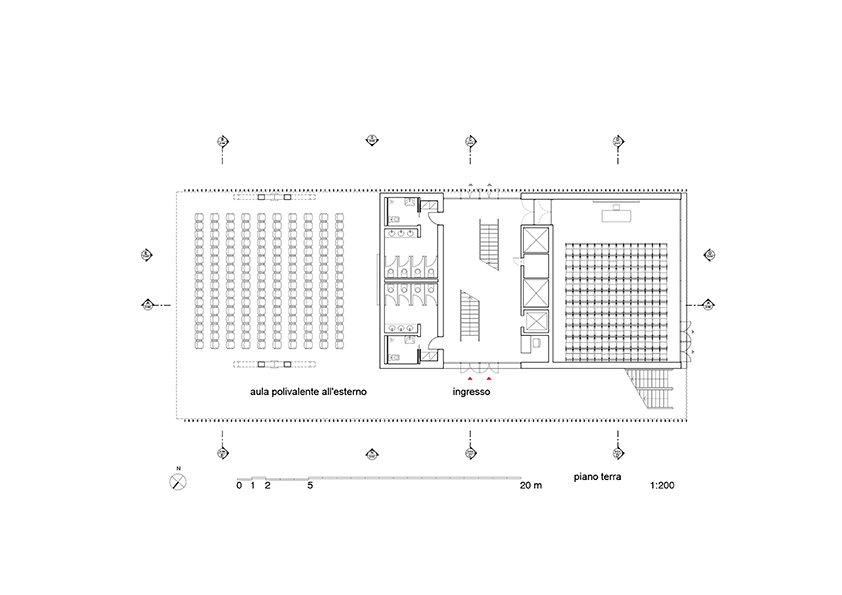 Alvisi Kirimoto Nuovo edificio scolastico LUISS ground floor plan