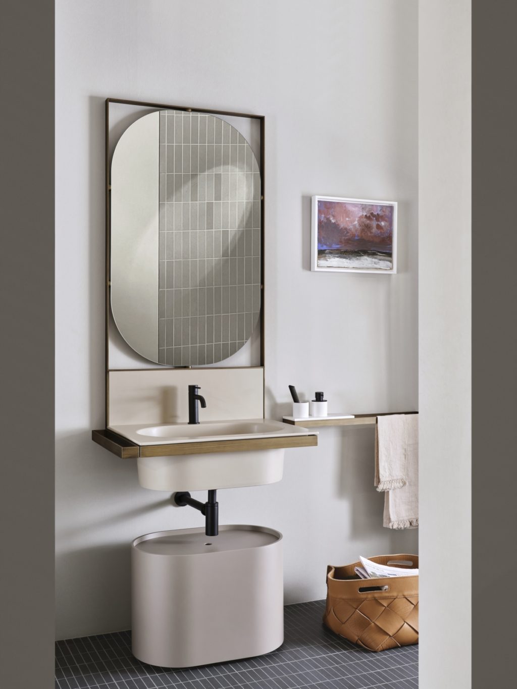 Muebles de baño contemporáneos - Elle Ovale - Ceramica Cielo