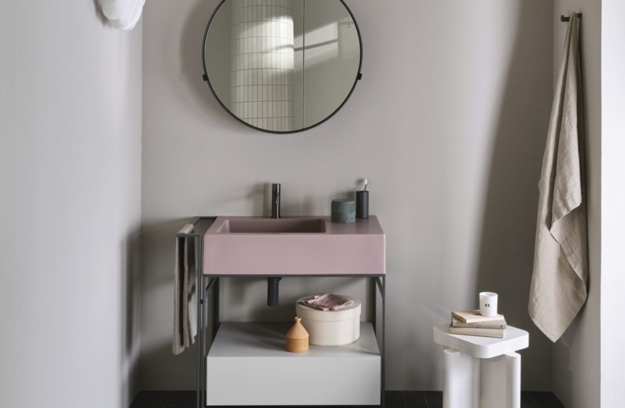 Contemporary bathroom furniture Narciso Mini crop washbasin unit