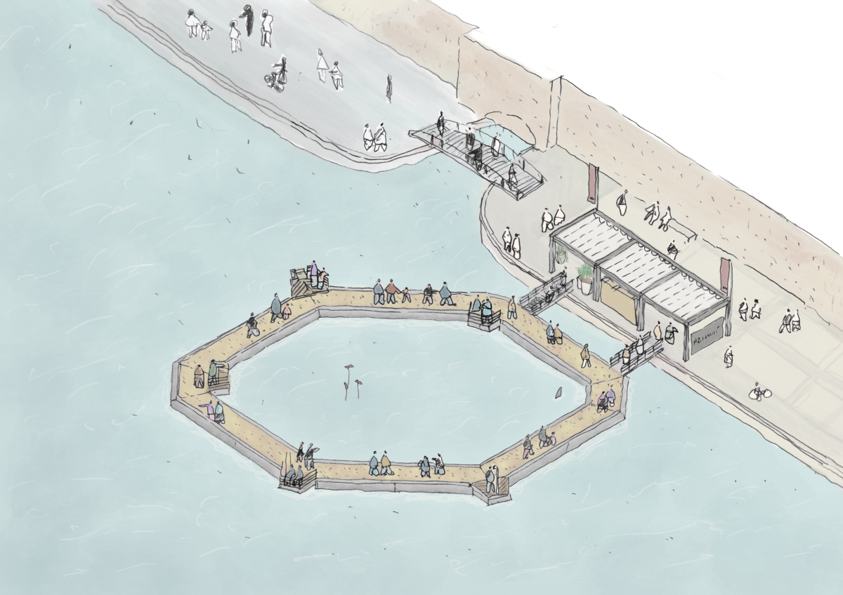 “The Sea Deck”: l’installazione galleggiante di Azimut Yachts e Michele De Lucchi alla Milano Design Week 2023
