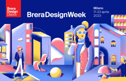 Brera Design Week 2023 Illustrasyon orizontal ak logo