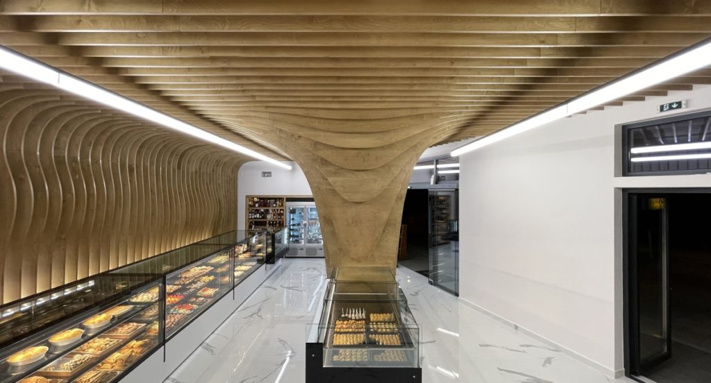 Bakery and pastry shop in Greece by ARCHE Architecture Design Lab photo credits Christos Dionysopoulos