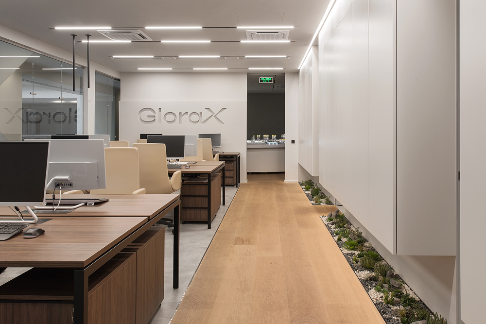 Хармонија помеѓу минимализмот и удобноста во новата канцеларија на GloraX. Студио Archpoint