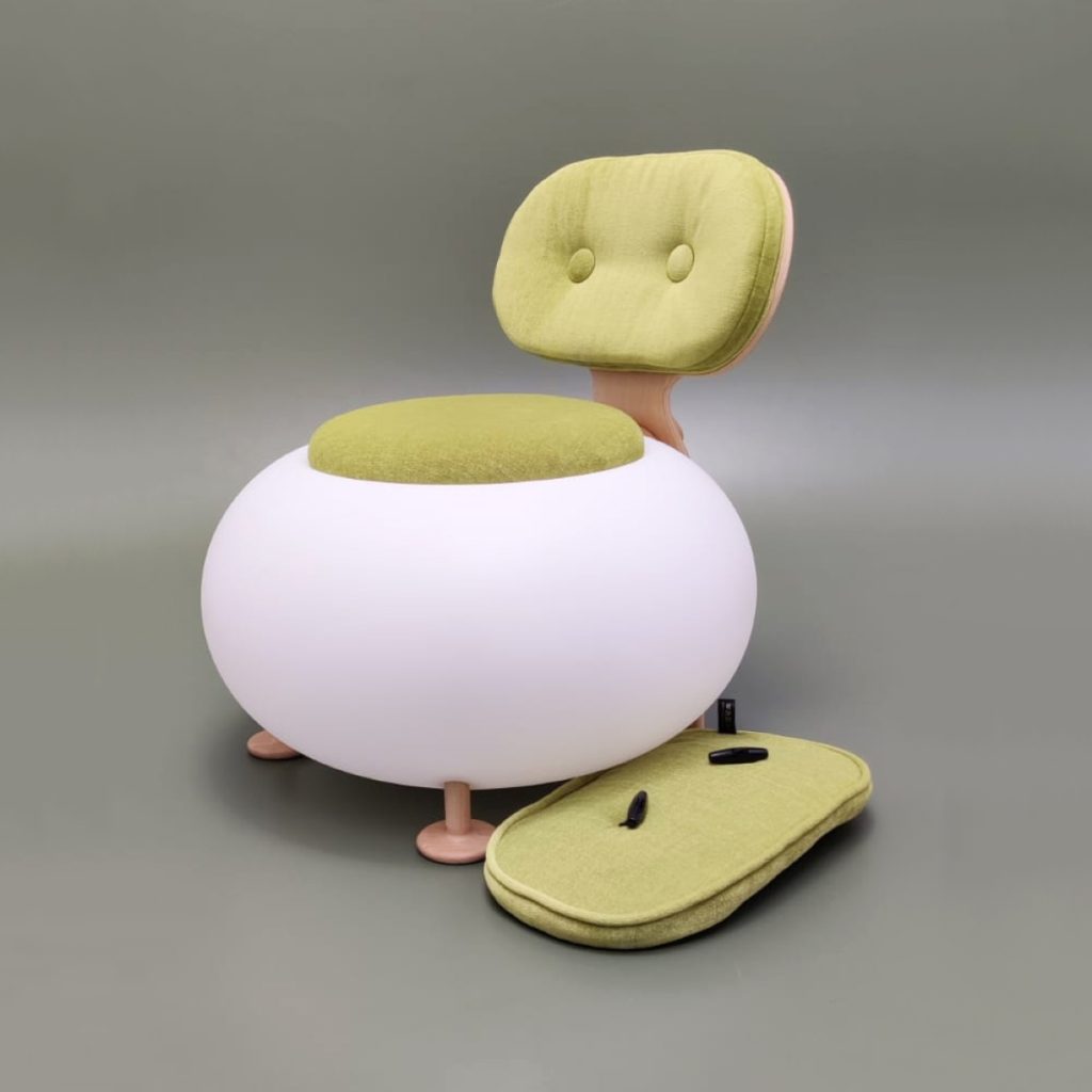 CANDY the ecological chair for children that stimulates creativity. Designed by Enrico Azzimonti