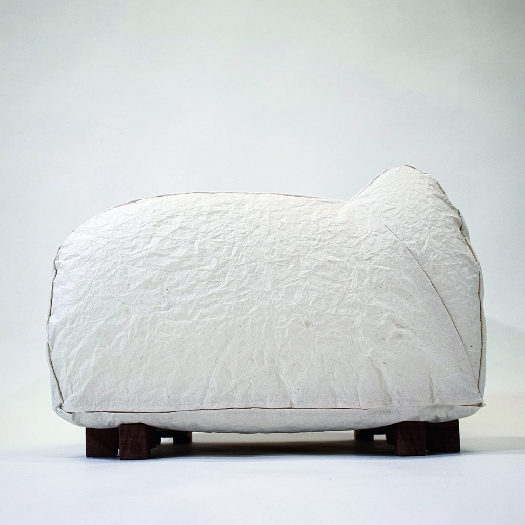 Marshmallow Paper Seat design Yiran Li. la carta diventa esperienza di seduta