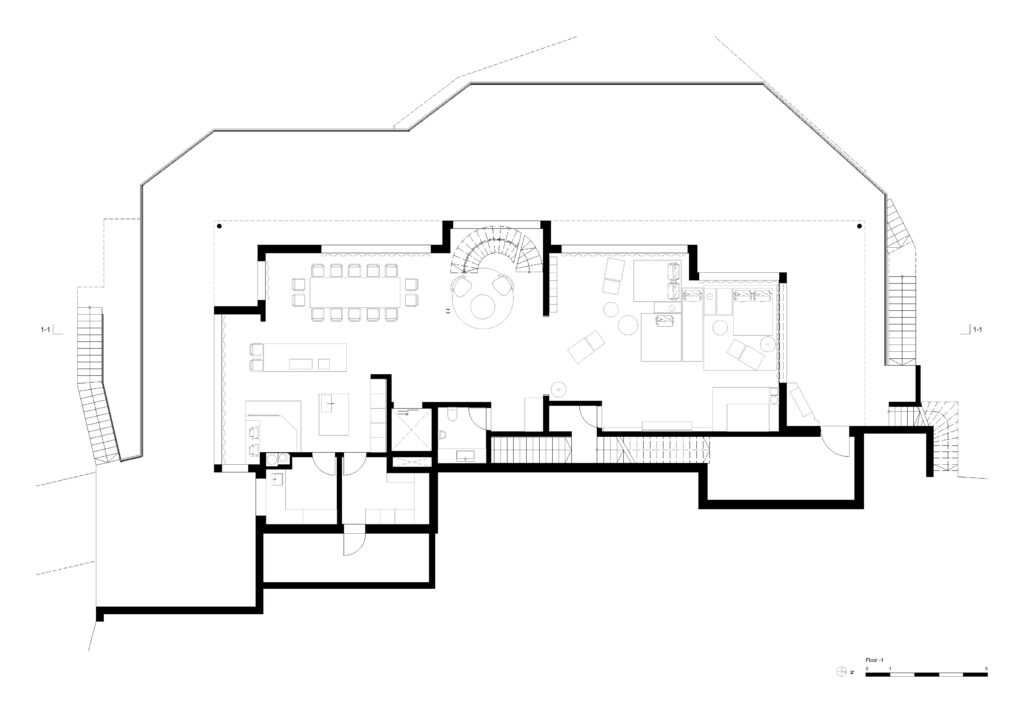 シャレーDの図面。 ミニバンのアーキテクチャとデザイン