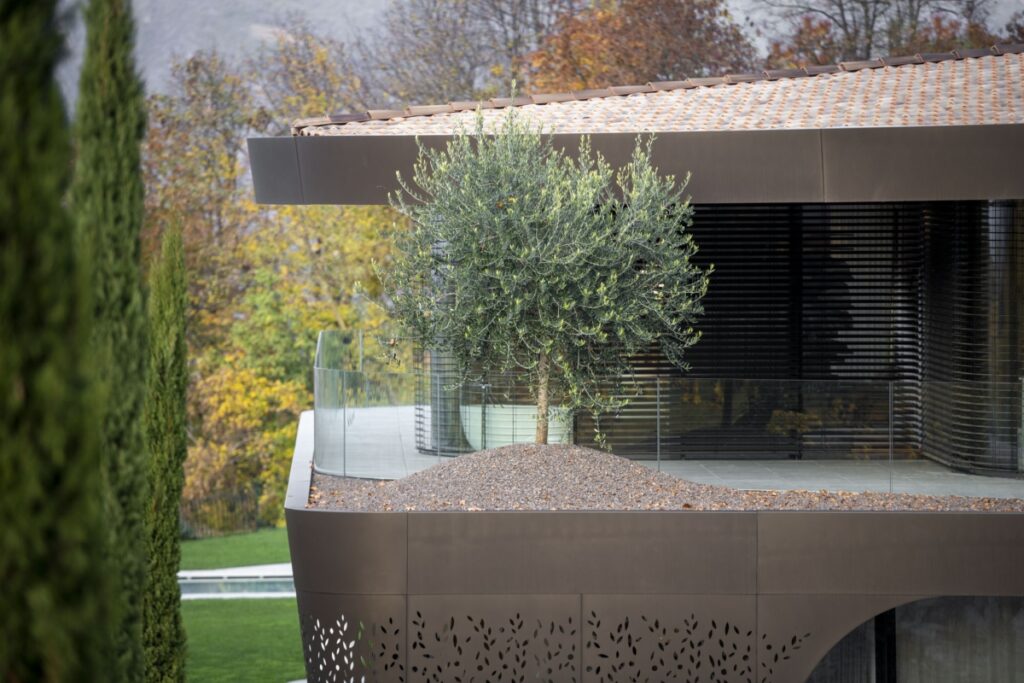 Villa EB adalah tempat tinggal organik yang elegan di Bolzano. arsitektur dan desain minivan