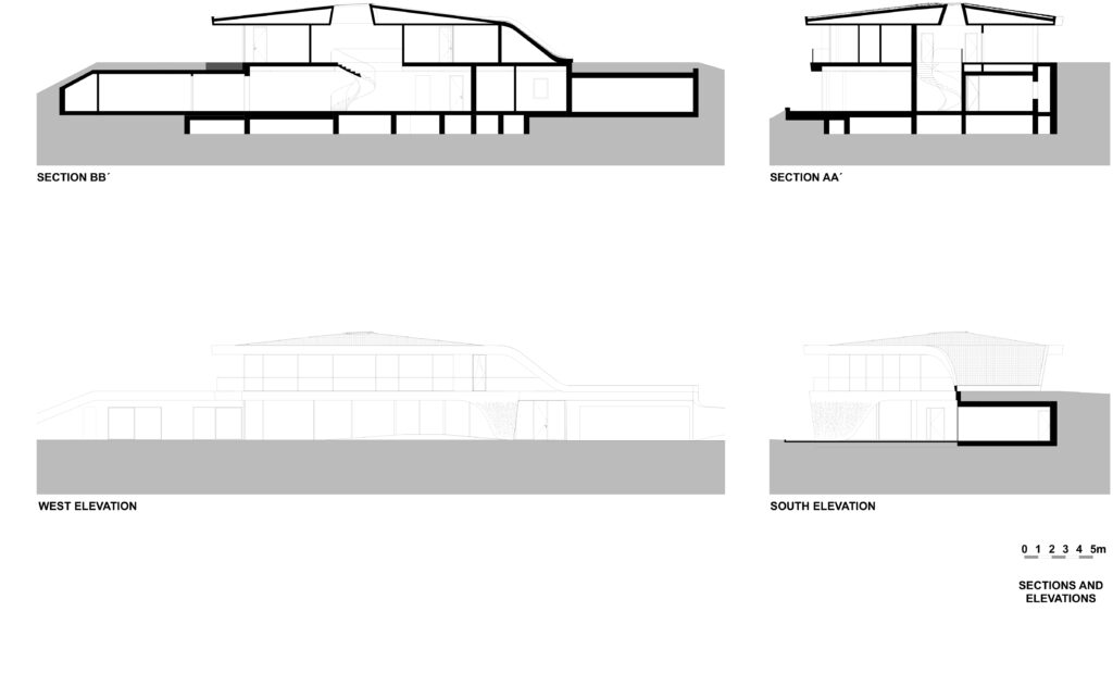 Villa EB is an elegant organic residence in Bolzano. minivan architecture and design. technical drawings