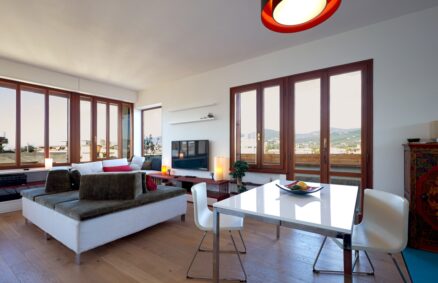 Lusso e interior design in unelegante penthouse open space a Firenze