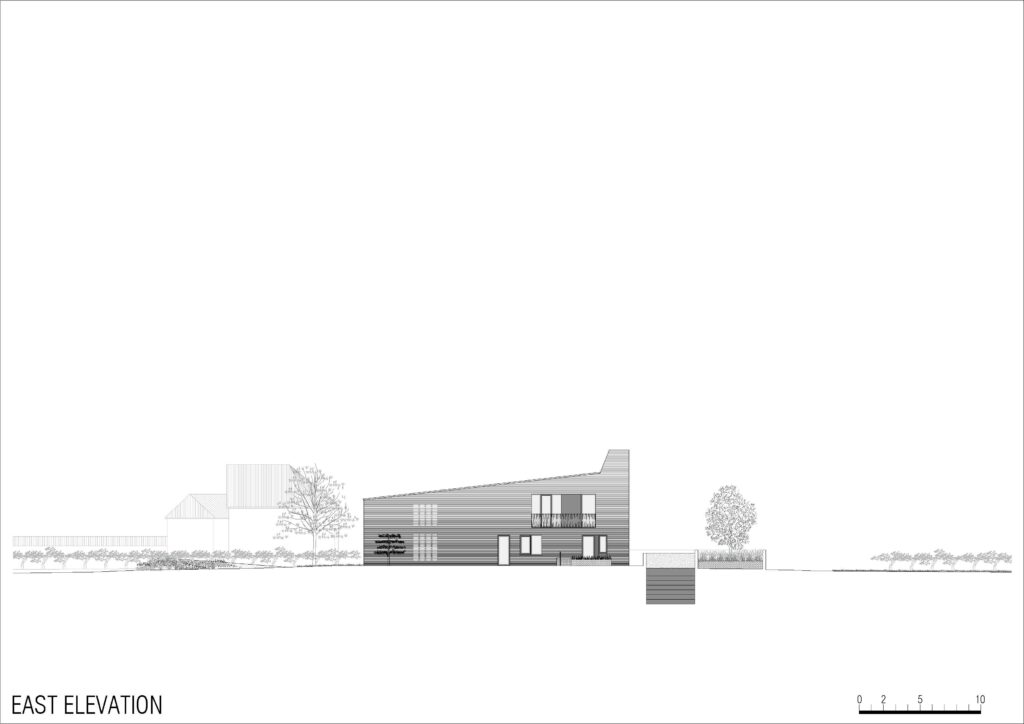 Visibilio House MoDusArchitects elevation East text