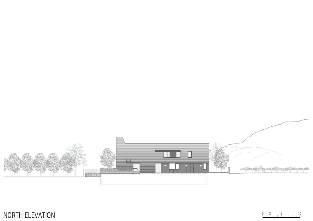 Visibilio House MoDusArchitects elevation North text