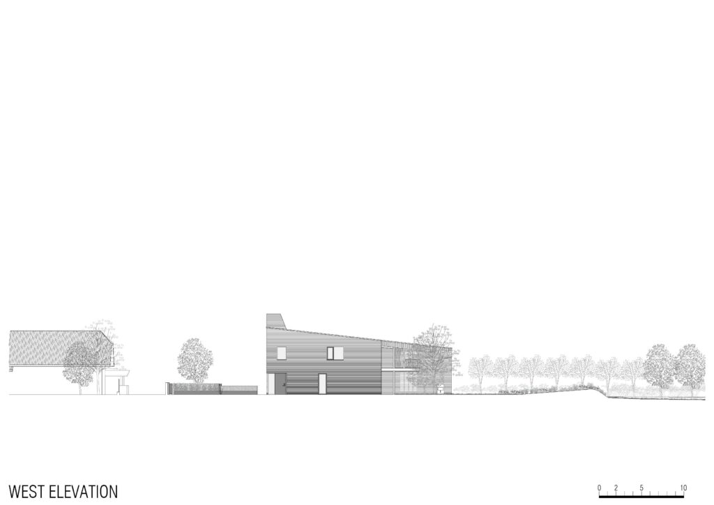 Visibilio House MoDusArchitects elevation West text