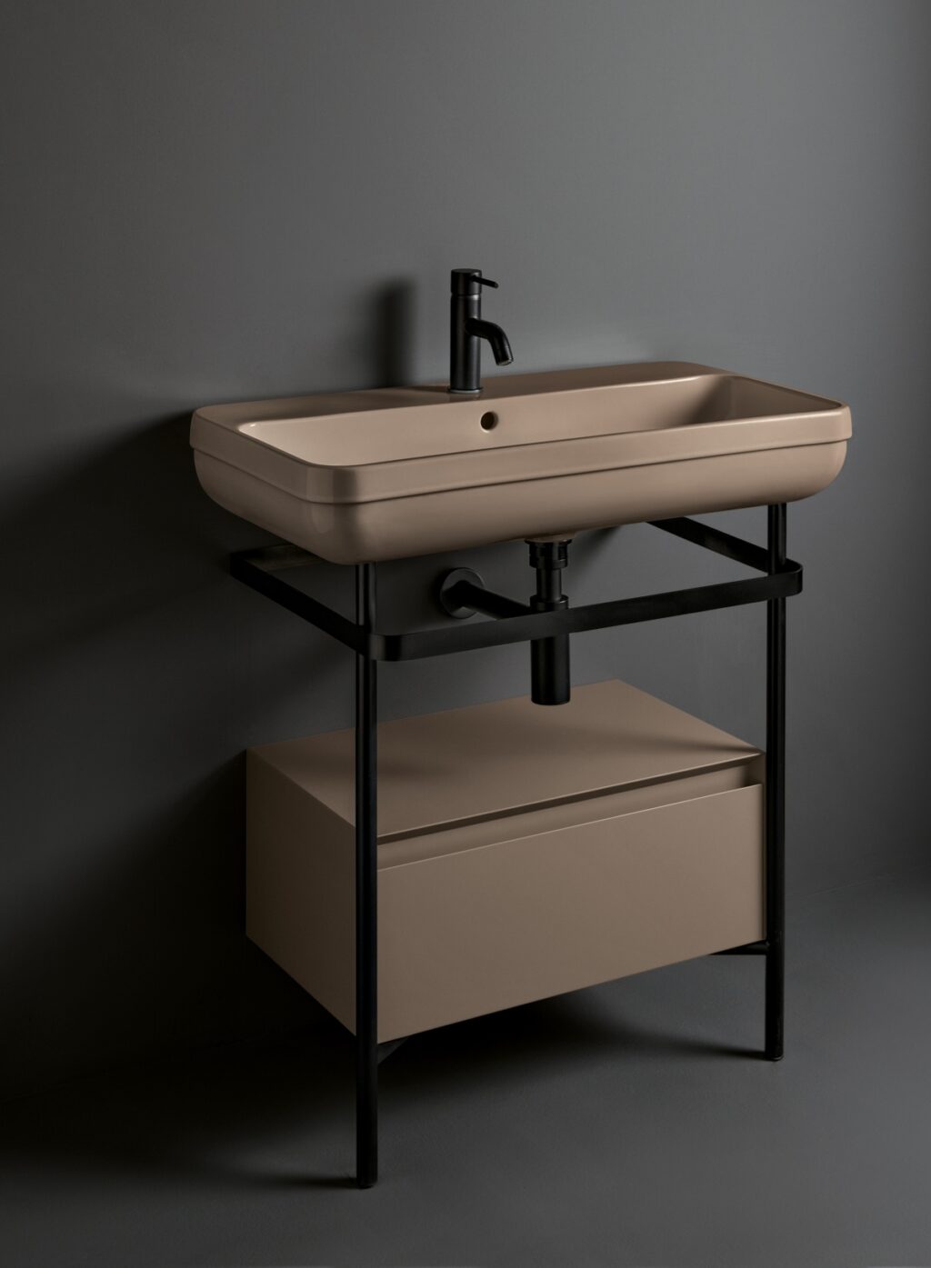 axa legacy countertop washbasin cm terra glossy and drawer cm moka matt