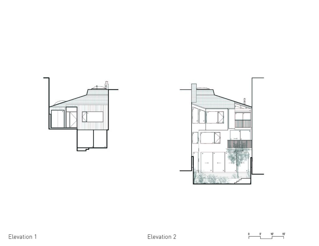 Studio Terpeluk Redwood House elevations