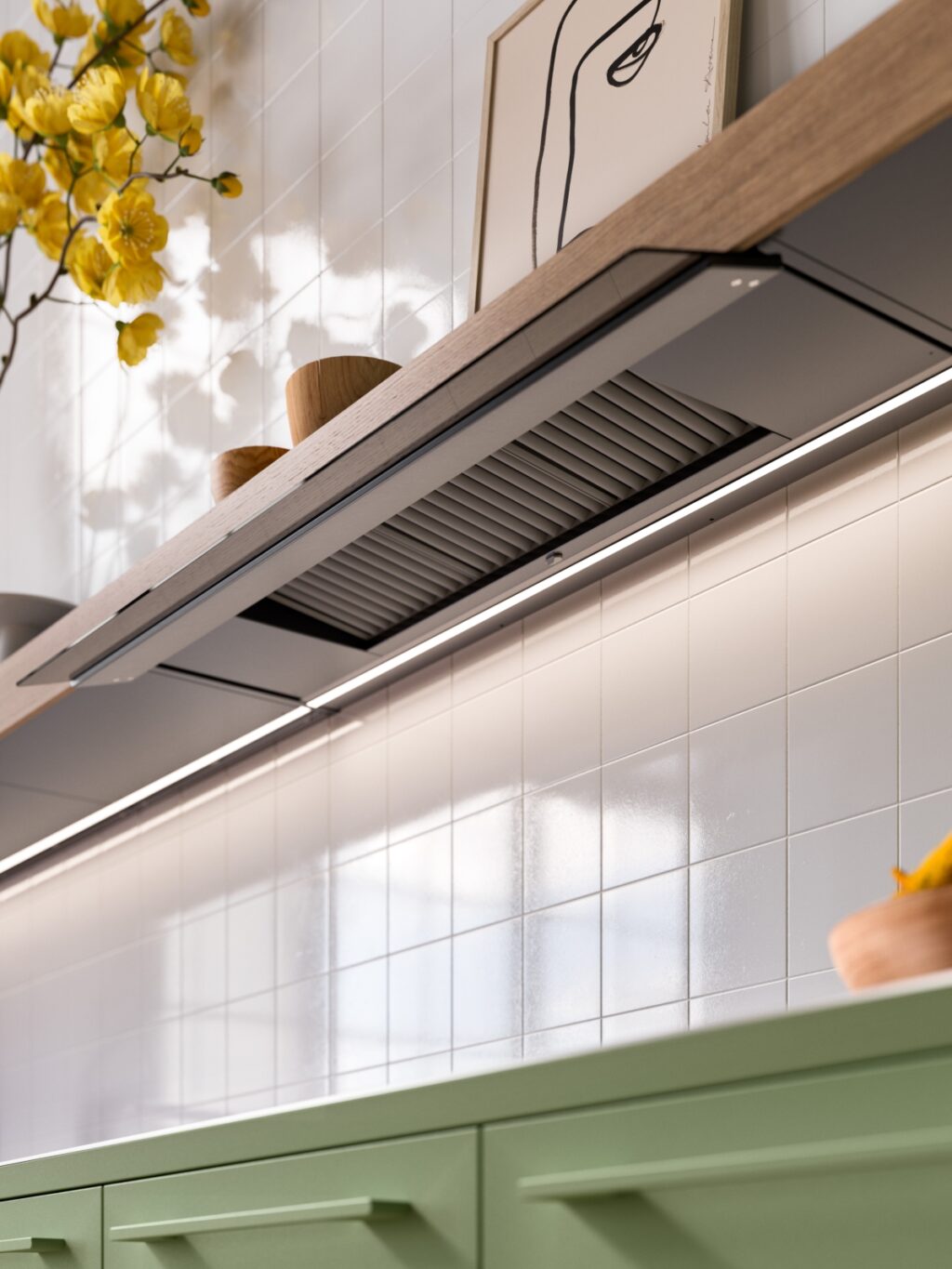 Una estantería que transforma la ventilación y el mobiliario de la cocina Falmec Shelf