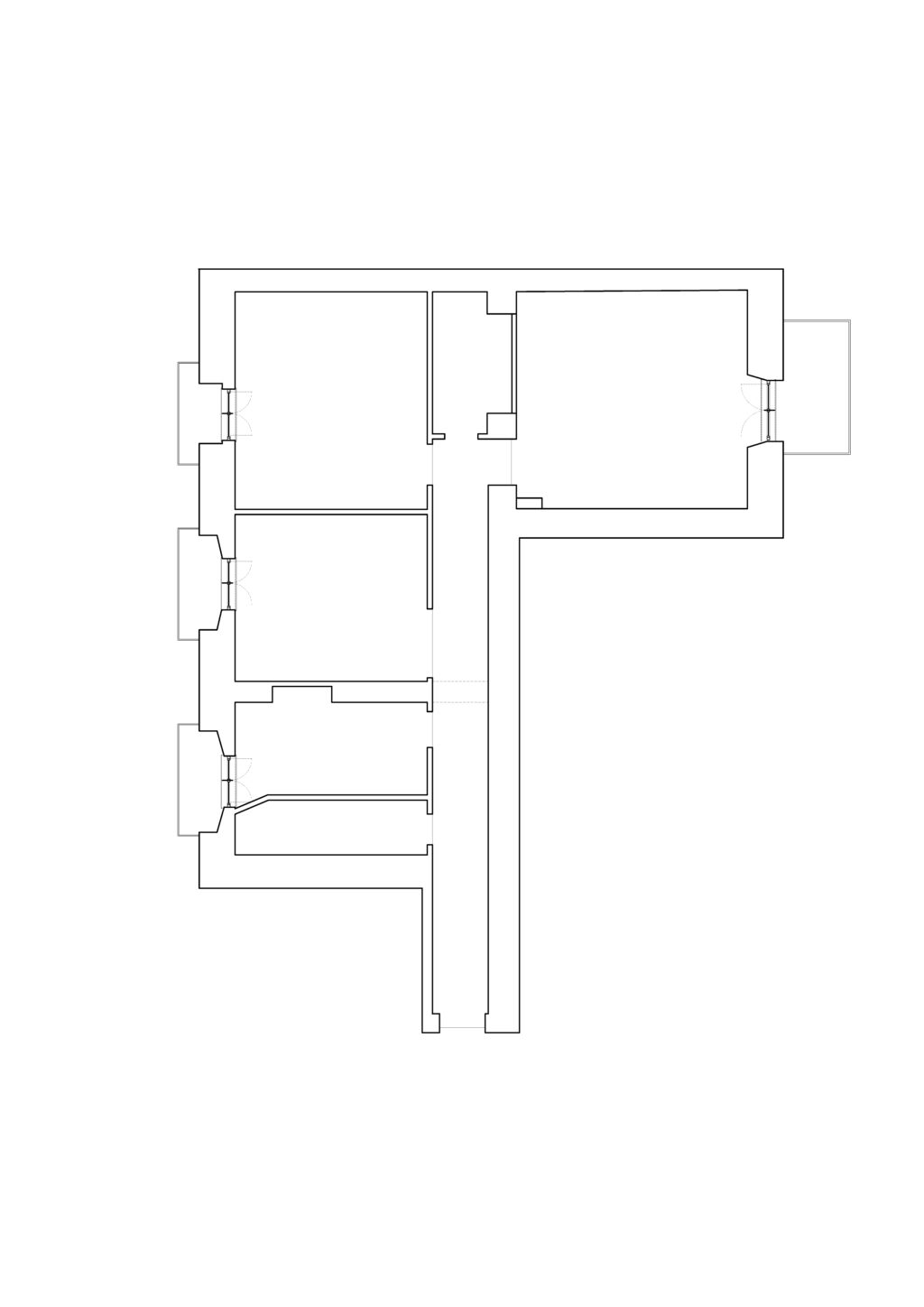 House on track plan ante operam