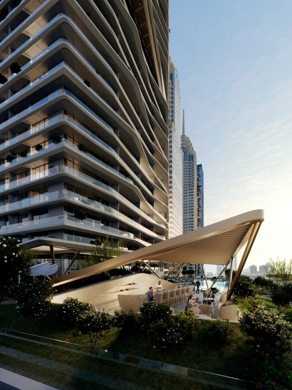 Pininfarina Architecture Iconic Tower Dubai Internet City Podium Pool