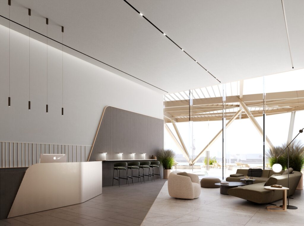 Pininfarina Architecture Iconic Tower Dubai Internet City Podium reception room